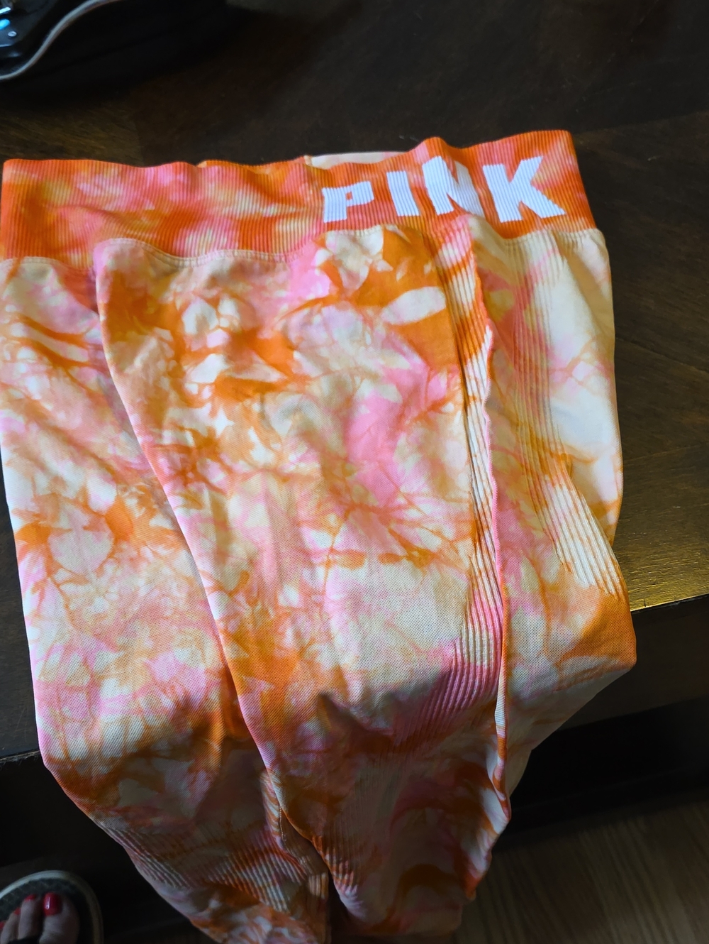 Celebrity Pink Tie-Dye Leggings in Pink and Orange